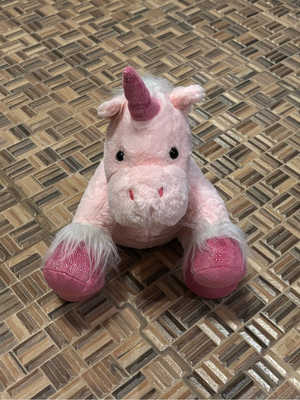 Plush Pink Unicorn Stuffed Animal - Soft Cuddly Toy